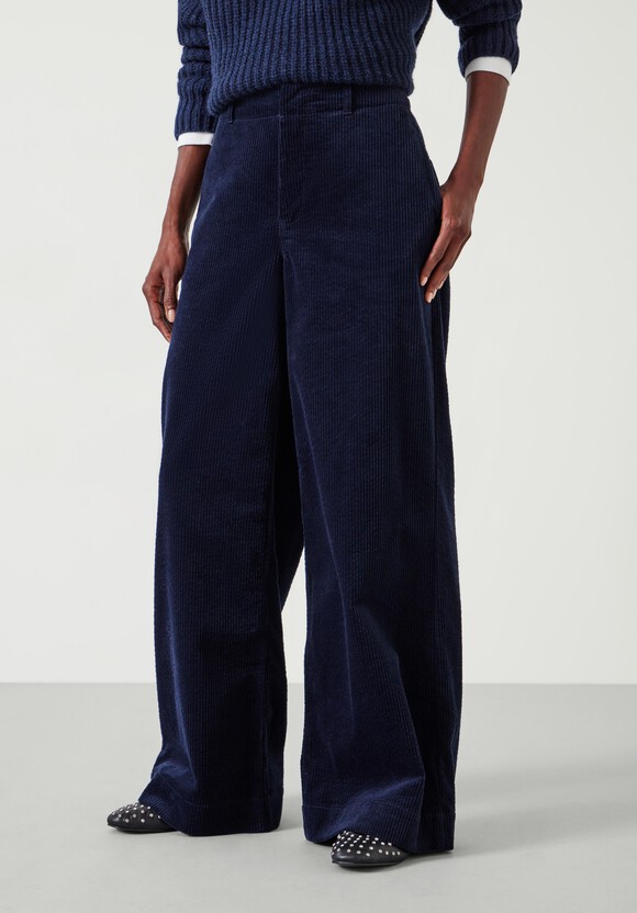 Wide Leg Cord Trousers