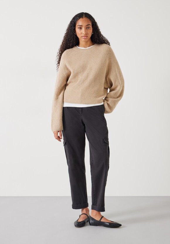 Tamar Ribbed Crew Neck Jumper With Wool