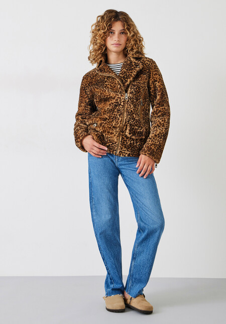 Leopard Shearling Jacket