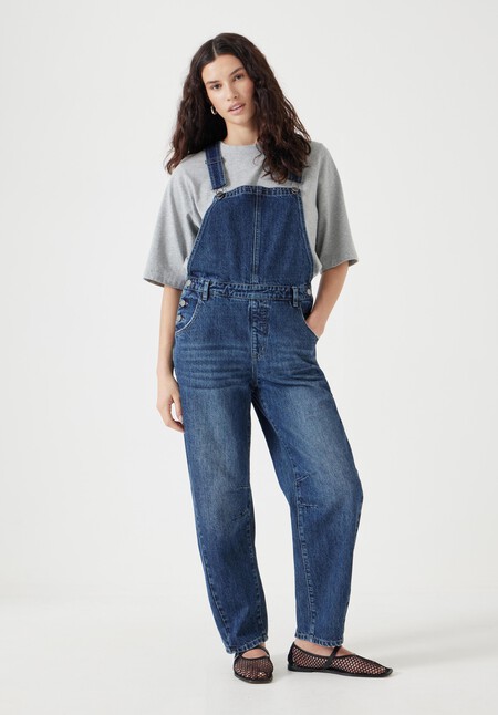 Cordelia Barrel Leg Dungarees