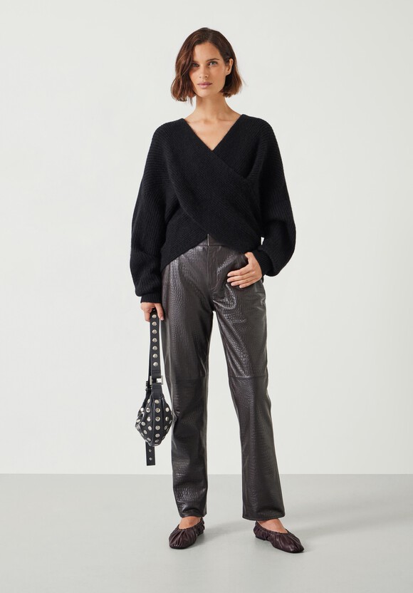 Betty Fluffy Cross Front Jumper