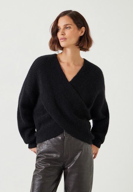 Betty Fluffy Cross Front Jumper