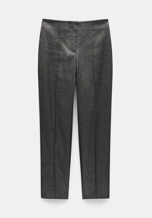 Hazel Metallic Cigarette Trousers