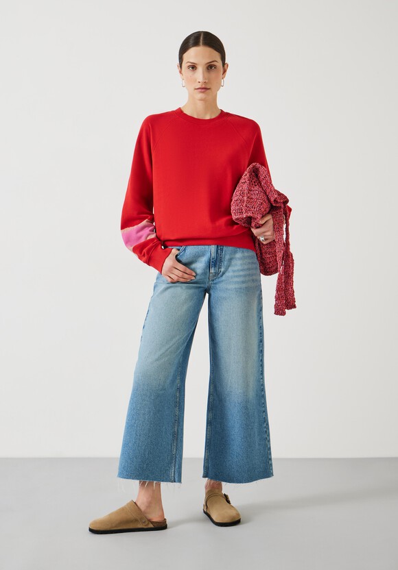 Paula Relaxed Ombre Sleeve Sweatshirt