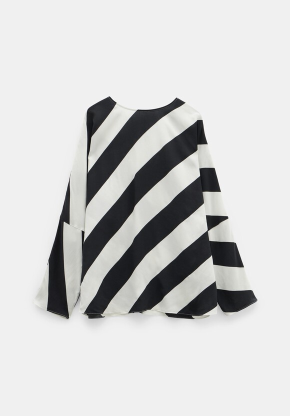Whitney Diagonal Oversized  Stripe Top