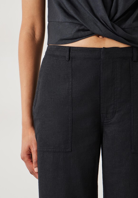 Raye Linen Straight Leg Trousers