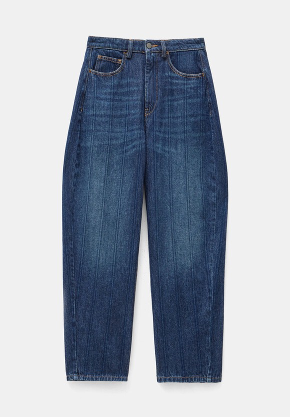 Stripe Barrel Leg Jeans