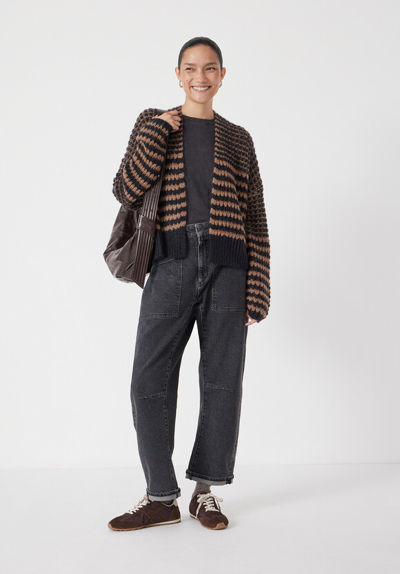 Skye Wool Blend Stripe Cardigan