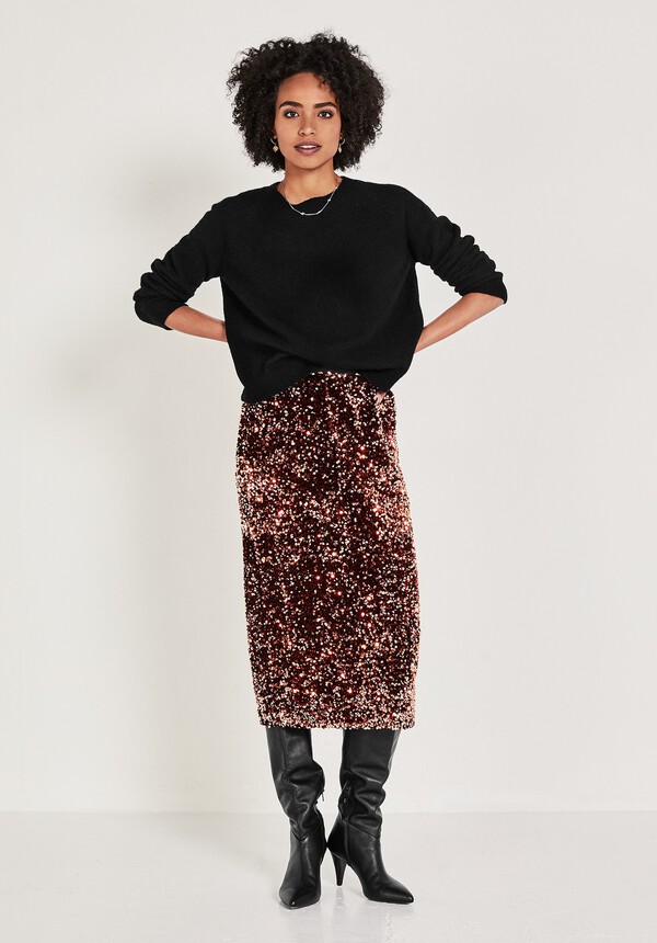 Sequin Pencil Skirt