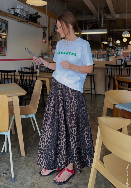 Ivy Pleated Air Flow Midi Skirt