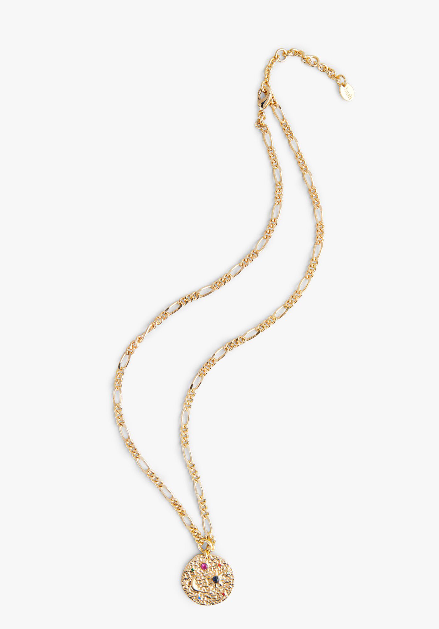 Rainbow clearance disc necklace