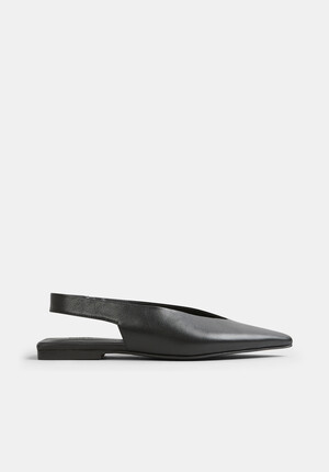 Liah Slingback Pointed Leather Flats
