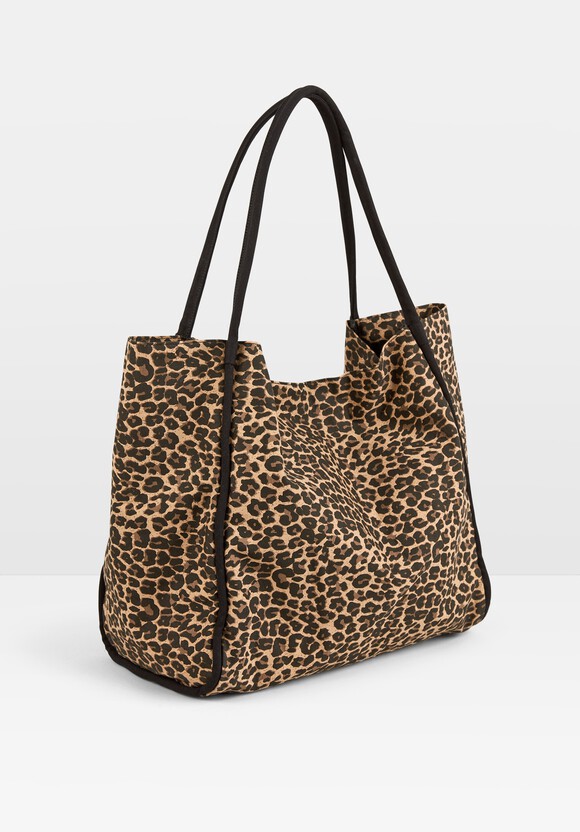 Large Leopard Print Shopper Bag Fashionable Double Handle For Shopping  Leopard Pattern Canvas Tote Bag, Trendy Women's Large Capacity Shoulder  Shopper