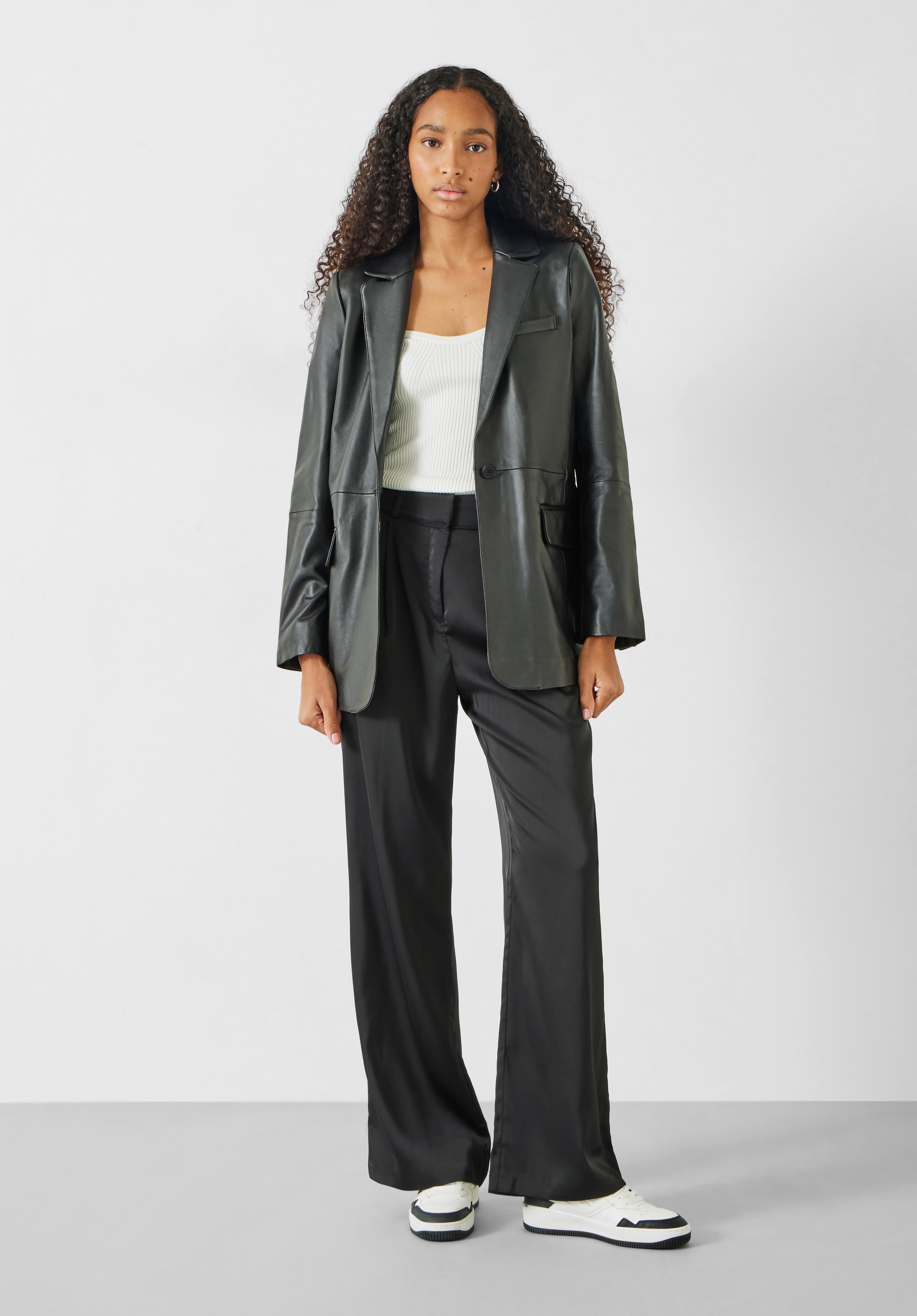 Black satin trousers 2025