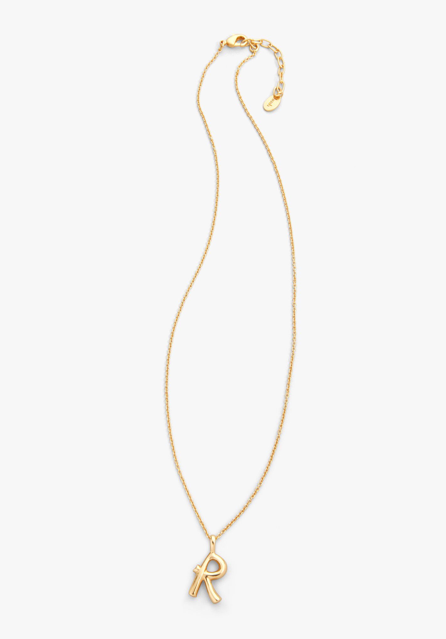 Gaia Letter Pendant Necklace Gold hush