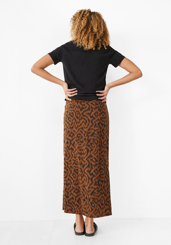 Brown jersey maxi skirt Clearance