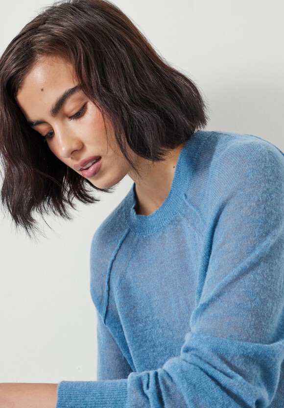 Elsie Gauzy Wool Blend Crew Jumper
