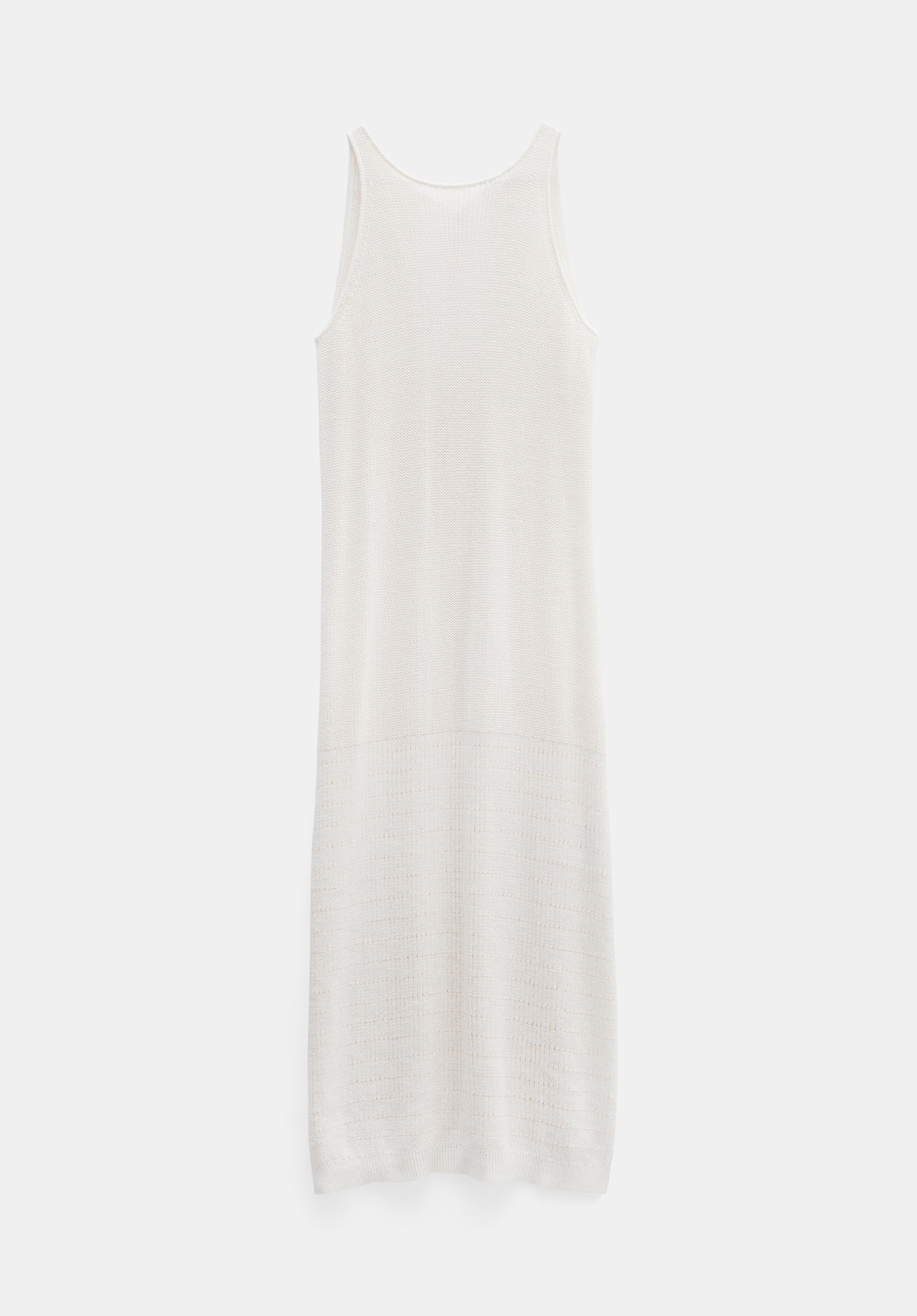 Clara Knitted Beach Dress Soft White hush