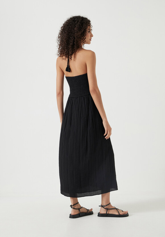 Bella Cut Out Crinkle Bandeau Dress
