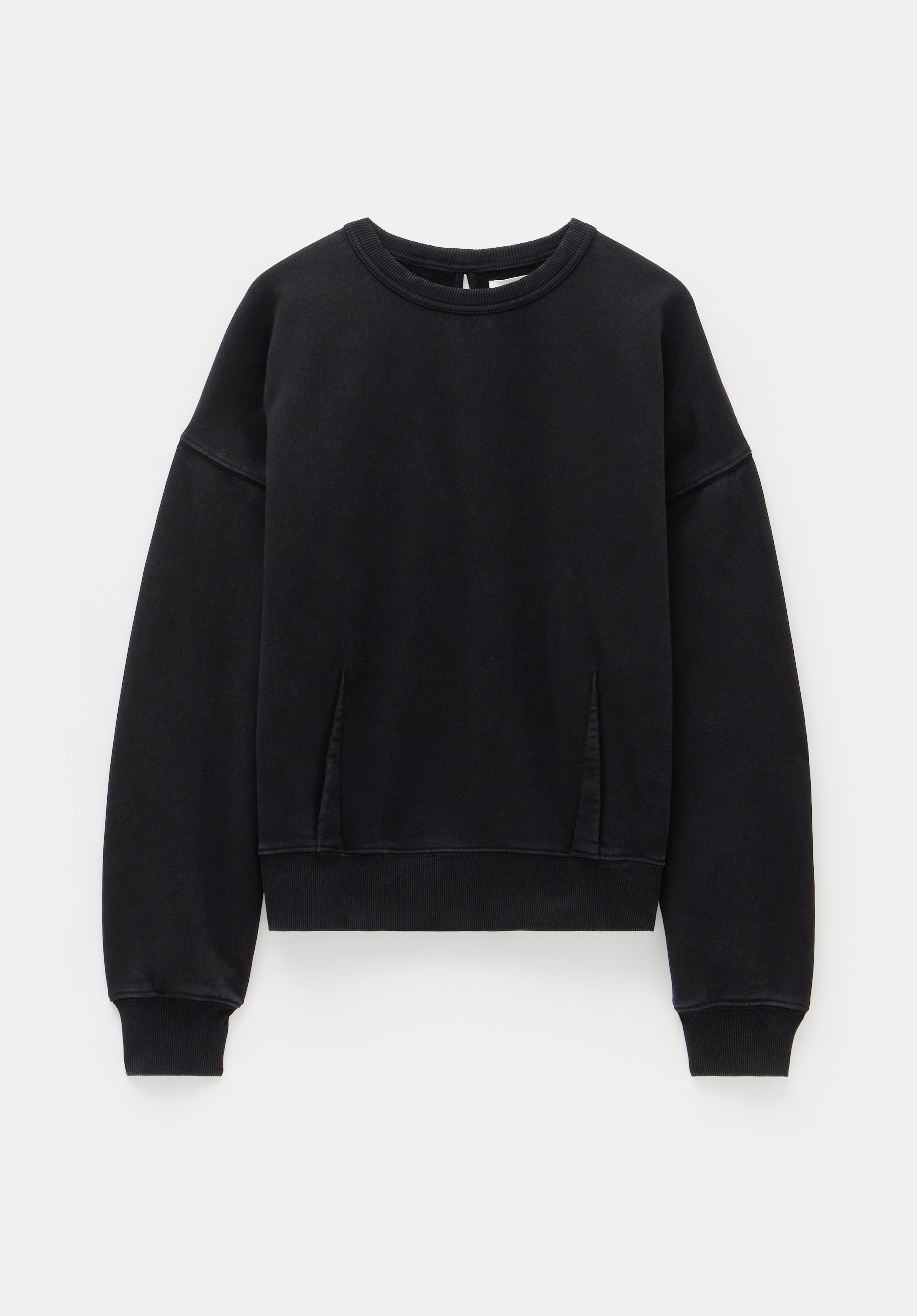 Micaela Boxy Sweatshirt Washed Black hush