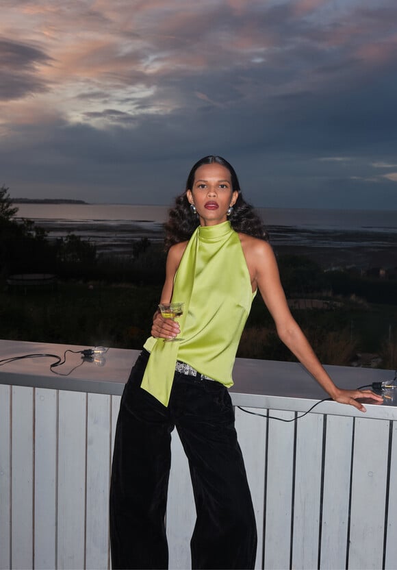 Halter Neck Satin Top Halter Neck Satin Top