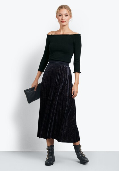 Metallic Print Velour Skirt