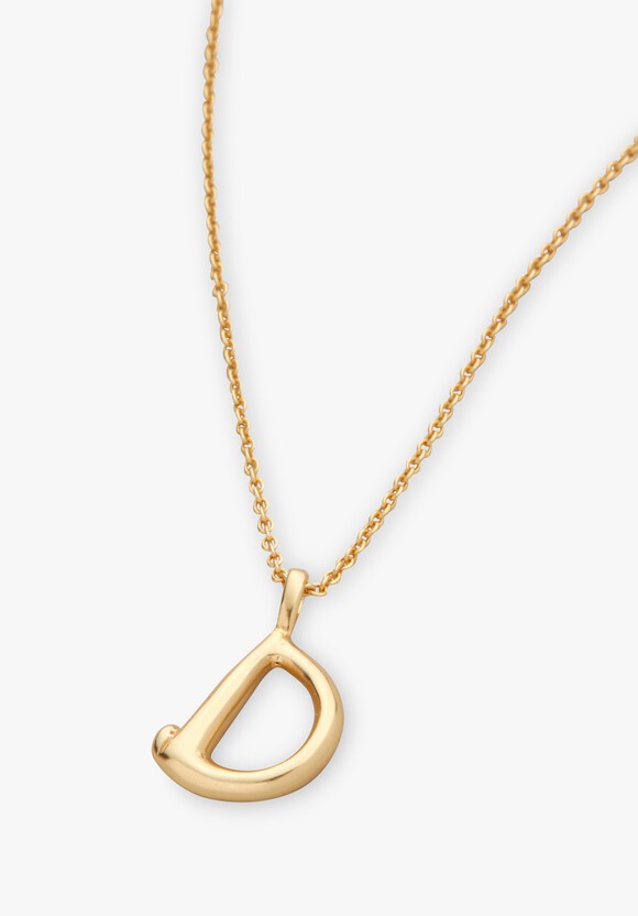 Gaia Letter Pendant Necklace
