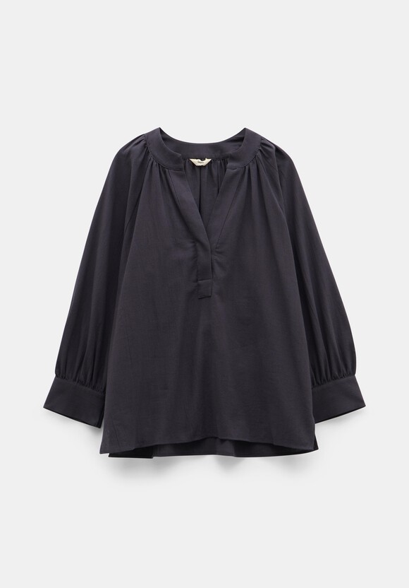 Rhea Cotton Relaxed Gather Detail Top