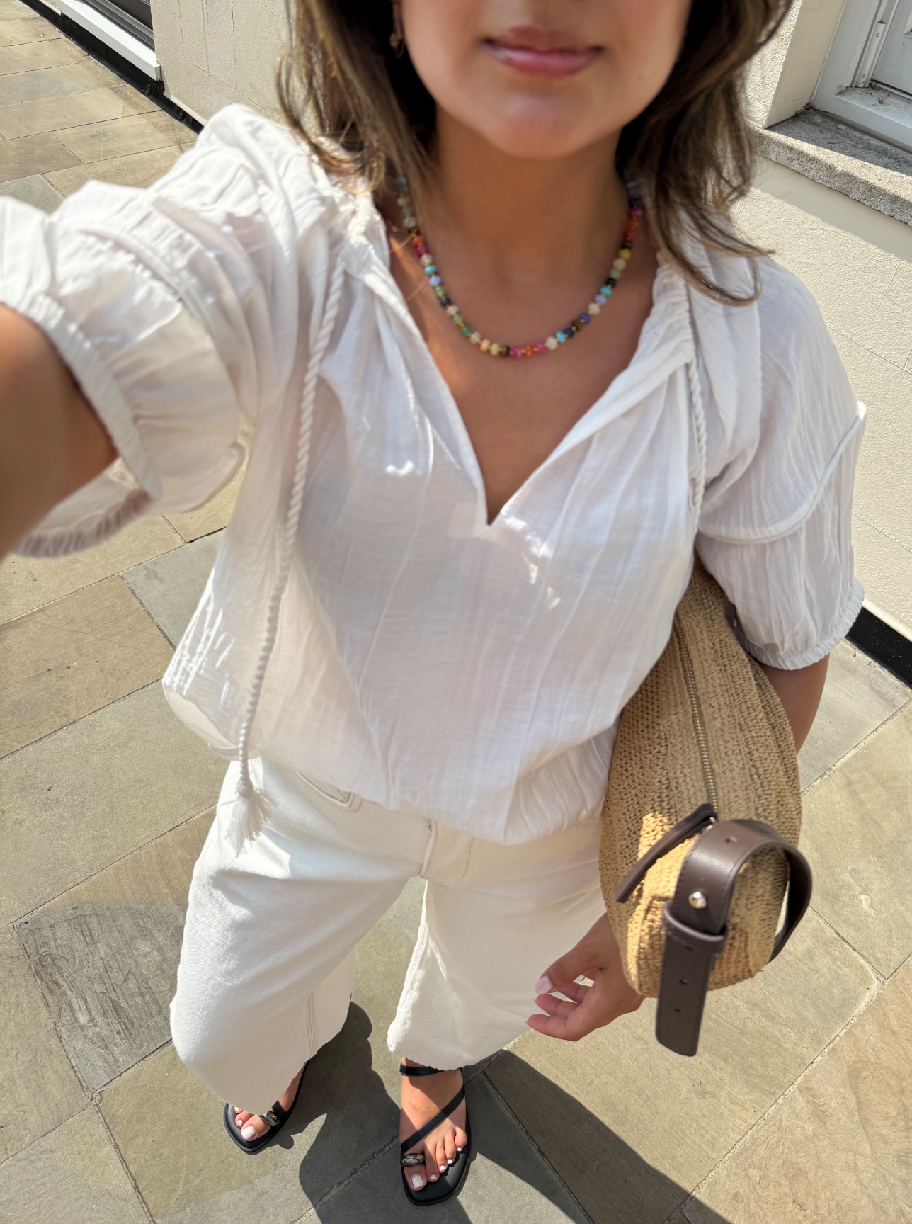 blue jeans and white shirt