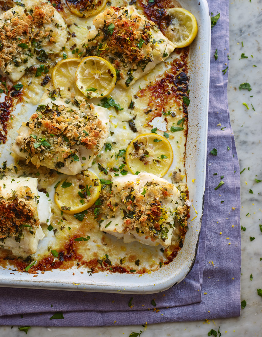 Crispy Baked Cod & Tomato Salad hush