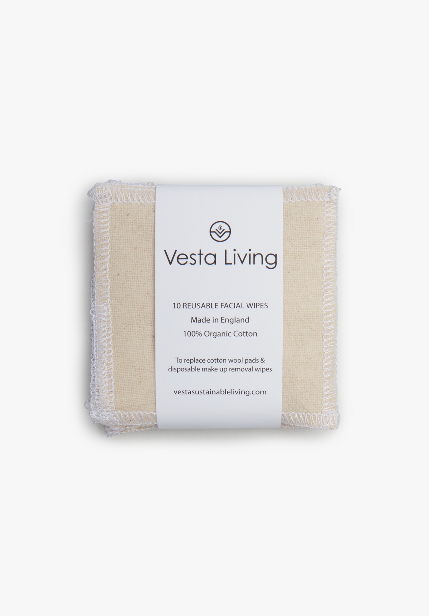 hush Vesta Living - Organic Cotton Reusable Face Wipes
