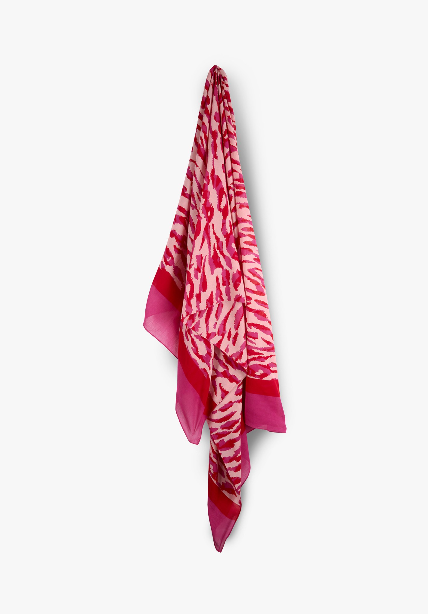hush pink-red Leti Leopard Scarf